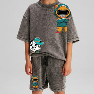 Kids'jersey set with print